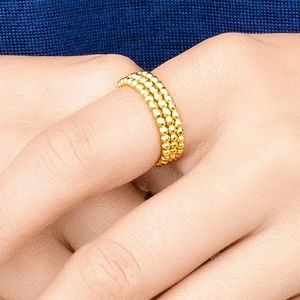 Gorjana Marlow Beaded Ring Set (Gold)